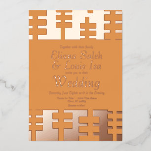 Modern African Ankara Border Wedding Pressed  Foil