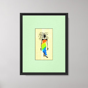 Modern African Art, Elegant and Stylish Woman Canvas Print