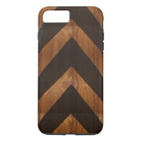 Modern African black arrows brown wood grain look