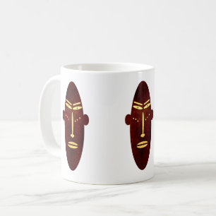 Modern African indigene abstract face art Coffee Mug