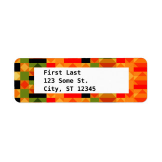 Modern African Kente Cloth Pattern Return Address Label