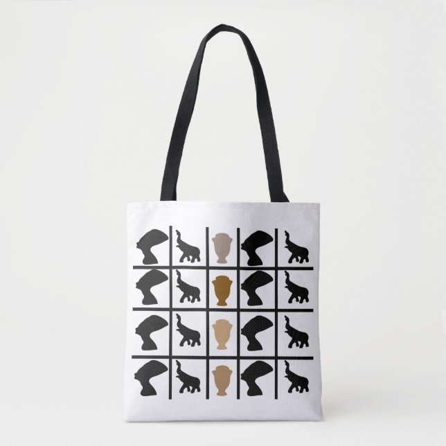 Modern African symbol and motifs pattern Tote Bag (Front)