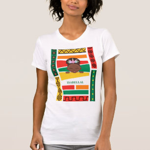 Modern afro African american girls Birthday party T-Shirt