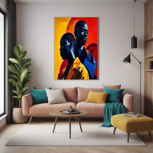 Modern Afrocentric Abstract Art Poster
