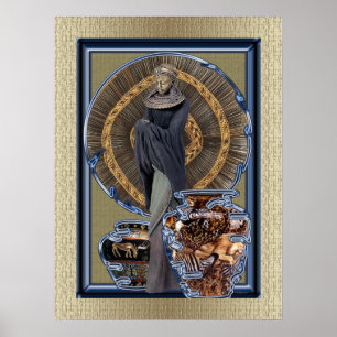 Modern Afrocentric Folk Art Poster Print