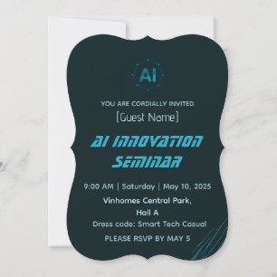 Modern AI & Tech Innovation Conference Invitation