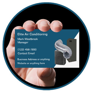 Modern Air Conditioning Repair Service Business Card