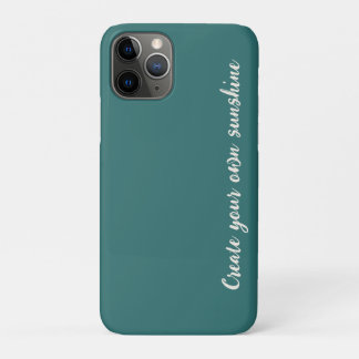 Modern Alexandrite Teal Geometric Monogram iPhone 11 Pro Case
