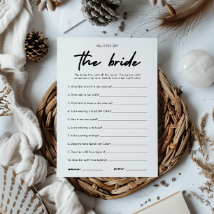 Modern All Eyes On The Bride Bridal Shower Game Invitation