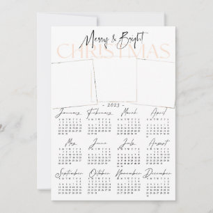 Modern All in One 3 Photo & 2023 Calendar Holiday 