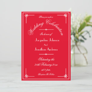 Modern All In One RSVP Email Website Chic Wedding  Invitation