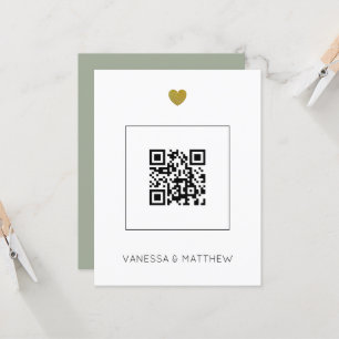 Modern All in One Sage QR Code Budget Wedding