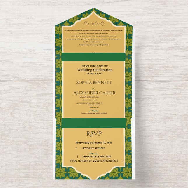 Modern All-in-One Wedding Invite (Inside)