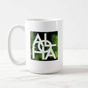 Modern Aloha Palm Hawaii Island Vibes Coffee Mug