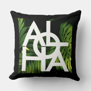 Modern Aloha Palm Hawaii Island Vibes Cushion