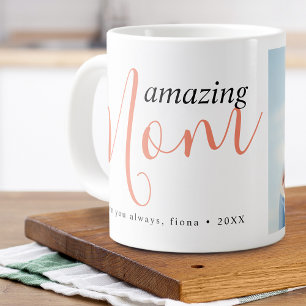 Modern Amazing Mum Photo Large Coffee Mug