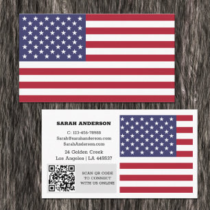 Modern America, Business Card, American Flag / USA Business Card