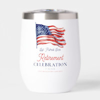 Modern American Flag 4th of July Army Retirement