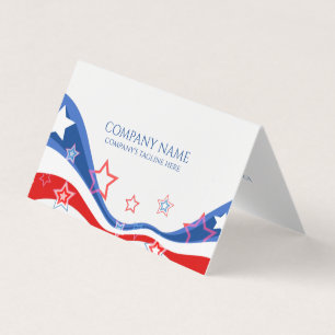 Modern American flag design Business Card