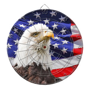 Modern American Flag Family Party Dartboard