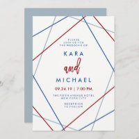 Modern American | Patriotic Geometric Wedding