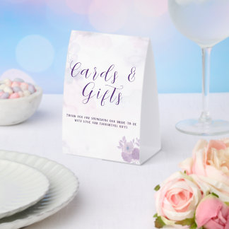 Modern Amethyst Watercolor Floral Bridal Shower