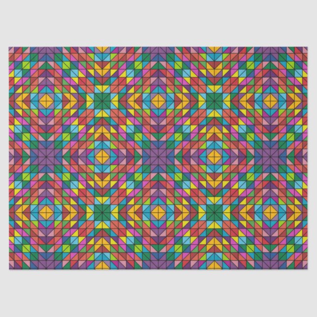 modern amish squares tissue paper (Front)