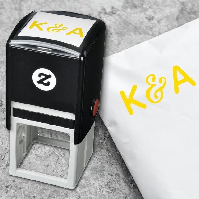 Modern Ampersand Initials Wedding Stationery Self-inking Stamp (Creator Uploaded)