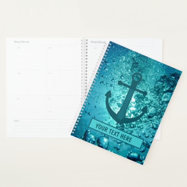 Modern Anchor Aqua Ocean Underwater Planner (Display)