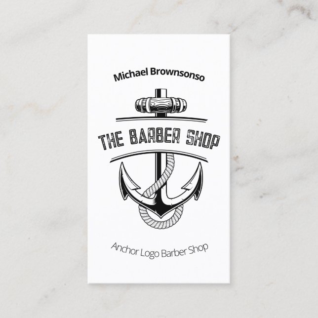 Modern Anchor Business Card (Front)