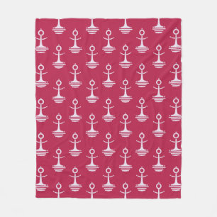 Modern Anchors Pattern Fleece Blanket
