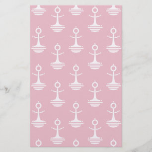Modern Anchors Pattern Stationery
