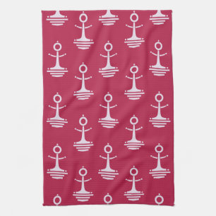 Modern Anchors Pattern Tea Towel