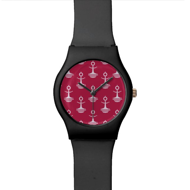 Modern Anchors Pattern Watch (Close Up)