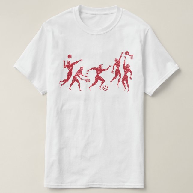 Modern Ancient Olympians Sports T-Shirt (Design Front)