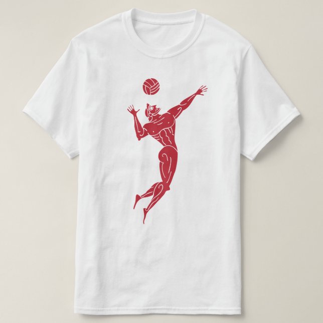 Modern Ancient Olympians Volleyball T-Shirt (Design Front)