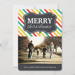 Modern and Bright Chalkboard Christmas Photo Cards