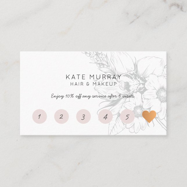 Modern and Chic Flat Loyalty Card (Front)
