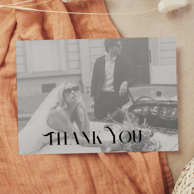 Modern and chic Wedding Thank You Postcard (Creator Uploaded)