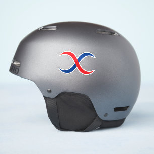 Modern and Classic Red and Blue Letter X Monogram