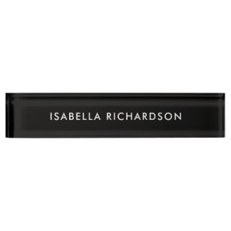 Modern and Classy Black Nameplate