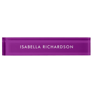 Modern and Classy Purple Nameplate