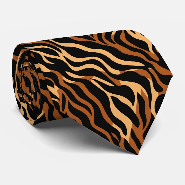 Modern and Colourful Animal Print Tie (Rolled)