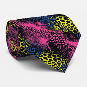 Modern and Colourful Animal Print Tie
