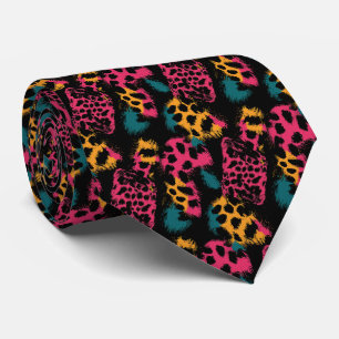 Modern and Colourful Animal Print Tie