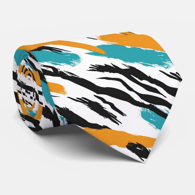 Modern and Colourful Animal Print Tie (Rolled)