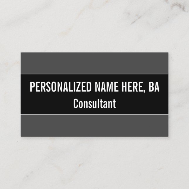 Modern and Contemporary Supervisor Business Card (Front)