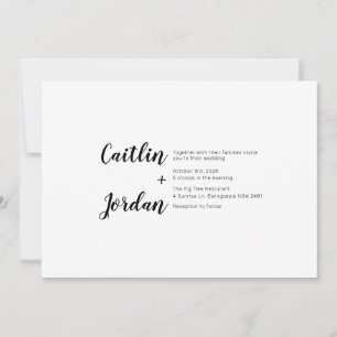 Modern and contemporary wedding invitation