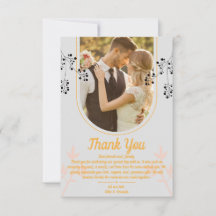 Modern And Customised Wedding Thank You Card
