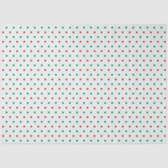 Modern And Cute Green Plaid Christmas Tissue Paper (Front)